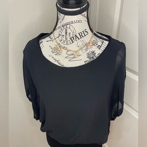 Joseph A Elegant Black Women's Top Size Large.